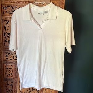 White Bobbie Brooks ladies polo